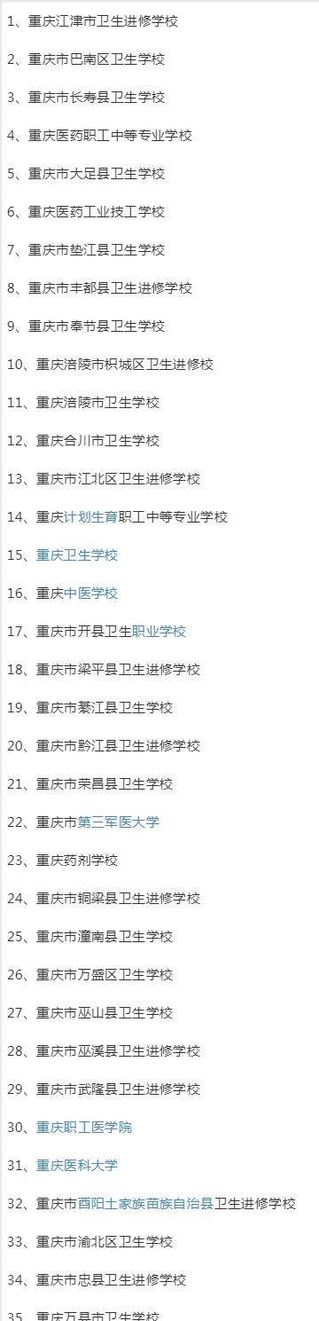 重慶公辦衛(wèi)校有哪幾所(重慶公辦衛(wèi)校排名前十有哪些)圖1